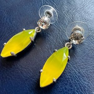 Neon yellow drop earrings